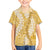 Gold Puakenikeni and Maile Lei Family Matching Off The Shoulder Long Sleeve Dress and Hawaiian Shirt Hawaiian Style Tribal Tapa Double Strand Lei