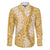 Gold Puakenikeni and Maile Lei Family Matching Puletasi and Hawaiian Shirt Hawaiian Style Tribal Tapa Double Strand Lei