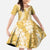 Gold Puakenikeni and Maile Lei Family Matching Summer Maxi Dress and Hawaiian Shirt Hawaiian Style Tribal Tapa Double Strand Lei