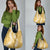 Gold Puakenikeni and Maile Lei Grocery Bag Hawaiian Style Tribal Tapa Double Strand Lei