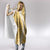 Gold Puakenikeni and Maile Lei Hooded Blanket Hawaiian Style Tribal Tapa Double Strand Lei