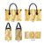 Gold Puakenikeni and Maile Lei Leather Bag Hawaiian Style Tribal Tapa Double Strand Lei - Polynesian Pride