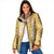 Gold Puakenikeni and Maile Lei Padded Jacket Hawaiian Style Tribal Tapa Double Strand Lei - Polynesian Pride