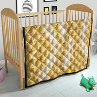 Gold Puakenikeni and Maile Lei Quilt Hawaiian Style Tribal Tapa Double Strand Lei