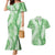 Green Puakenikeni and Maile Lei Couples Matching Mermaid Dress and Hawaiian Shirt Hawaiian Style Tribal Tapa Double Strand Lei