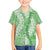 Green Puakenikeni and Maile Lei Family Matching Off The Shoulder Long Sleeve Dress and Hawaiian Shirt Hawaiian Style Tribal Tapa Double Strand Lei
