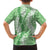Green Puakenikeni and Maile Lei Family Matching Summer Maxi Dress and Hawaiian Shirt Hawaiian Style Tribal Tapa Double Strand Lei