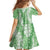 Green Puakenikeni and Maile Lei Family Matching Summer Maxi Dress and Hawaiian Shirt Hawaiian Style Tribal Tapa Double Strand Lei