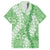 Green Puakenikeni and Maile Lei Family Matching Summer Maxi Dress and Hawaiian Shirt Hawaiian Style Tribal Tapa Double Strand Lei