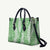 Green Puakenikeni and Maile Lei Leather Bag Hawaiian Style Tribal Tapa Double Strand Lei - Polynesian Pride