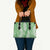 Green Puakenikeni and Maile Lei Leather Bag Hawaiian Style Tribal Tapa Double Strand Lei - Polynesian Pride