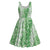 Green Puakenikeni and Maile Lei Midi Dress Hawaiian Style Tribal Tapa Double Strand Lei - Polynesian Pride
