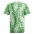 Green Puakenikeni and Maile Lei Rugby Jersey Hawaiian Style Tribal Tapa Double Strand Lei
