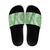 Green Puakenikeni and Maile Lei Slide Sandals Hawaiian Style Tribal Tapa Double Strand Lei - Polynesian Pride
