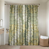 Vintage Puakenikeni and Maile Lei Bathroom Set Hawaiian Style Tribal Tapa Double Strand Lei - Polynesian Pride