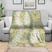 Vintage Puakenikeni and Maile Lei Blanket Hawaiian Style Tribal Tapa Double Strand Lei