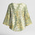 Vintage Puakenikeni and Maile Lei Kimono Sleeve Blouse Hawaiian Style Tribal Tapa Double Strand Lei - Polynesian Pride