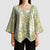 Vintage Puakenikeni and Maile Lei Kimono Sleeve Blouse Hawaiian Style Tribal Tapa Double Strand Lei - Polynesian Pride