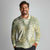 Vintage Puakenikeni and Maile Lei Long Sleeve Polo Shirt Hawaiian Style Tribal Tapa Double Strand Lei