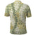 Vintage Puakenikeni and Maile Lei Polo Shirt Hawaiian Style Tribal Tapa Double Strand Lei