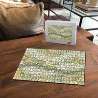 Vintage Puakenikeni and Maile Lei Puzzle Hawaiian Style Tribal Tapa Double Strand Lei - Polynesian Pride