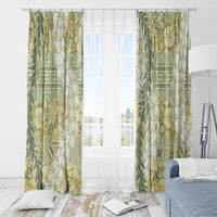 Vintage Puakenikeni and Maile Lei Window Curtain Hawaiian Style Tribal Tapa Double Strand Lei