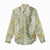 Vintage Puakenikeni and Maile Lei Women Casual Shirt Hawaiian Style Tribal Tapa Double Strand Lei