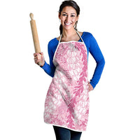 Pink Puakenikeni and Maile Lei Apron Hawaiian Style Tribal Tapa Double Strand Lei - Polynesian Pride