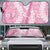 Pink Puakenikeni and Maile Lei Auto Sun Shade Hawaiian Style Tribal Tapa Double Strand Lei - Polynesian Pride