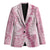 Pink Puakenikeni and Maile Lei Blazer Hawaiian Style Tribal Tapa Double Strand Lei - Polynesian Pride