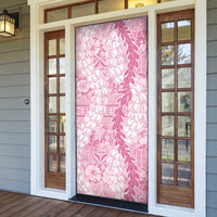 Pink Puakenikeni and Maile Lei Door Cover Hawaiian Style Tribal Tapa Double Strand Lei - Polynesian Pride