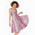 Pink Puakenikeni and Maile Lei Midi Dress Hawaiian Style Tribal Tapa Double Strand Lei - Polynesian Pride