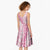 Pink Puakenikeni and Maile Lei Midi Dress Hawaiian Style Tribal Tapa Double Strand Lei - Polynesian Pride