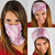 Pink Puakenikeni and Maile Lei Neck Gaiter Hawaiian Style Tribal Tapa Double Strand Lei - Polynesian Pride