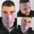 Pink Puakenikeni and Maile Lei Neck Gaiter Hawaiian Style Tribal Tapa Double Strand Lei - Polynesian Pride