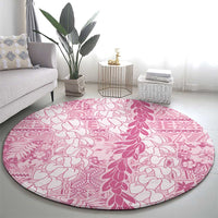 Pink Puakenikeni and Maile Lei Round Carpet Hawaiian Style Tribal Tapa Double Strand Lei LT9 - Polynesian Pride