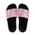 Pink Puakenikeni and Maile Lei Slide Sandals Hawaiian Style Tribal Tapa Double Strand Lei - Polynesian Pride