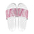 Pink Puakenikeni and Maile Lei Slide Sandals Hawaiian Style Tribal Tapa Double Strand Lei - Polynesian Pride