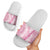 Pink Puakenikeni and Maile Lei Slide Sandals Hawaiian Style Tribal Tapa Double Strand Lei - Polynesian Pride