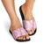 Pink Puakenikeni and Maile Lei Slide Sandals Hawaiian Style Tribal Tapa Double Strand Lei - Polynesian Pride