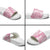 Pink Puakenikeni and Maile Lei Slide Sandals Hawaiian Style Tribal Tapa Double Strand Lei - Polynesian Pride
