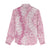 Pink Puakenikeni and Maile Lei Women Casual Shirt Hawaiian Style Tribal Tapa Double Strand Lei