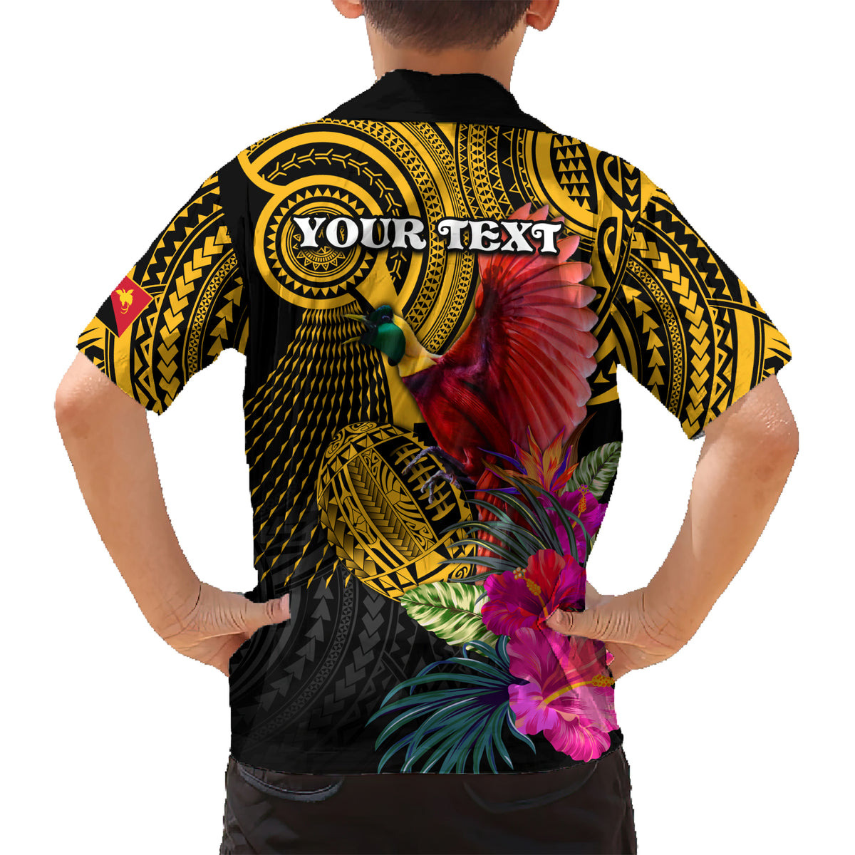 Personalised Papua New Guinea Rugby Kid Hawaiian Shirt PNG Kumuls Champions Pacific Bowl LT9 - Polynesian Pride
