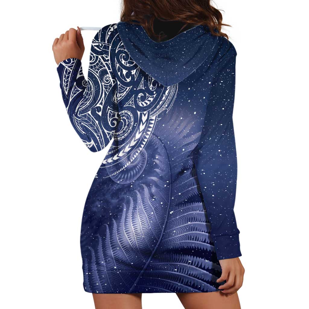 New Zealand Galaxy Fern Hoodie Dress