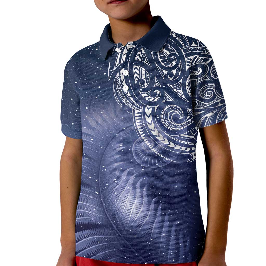 New Zealand Galaxy Fern Kid Polo Shirt