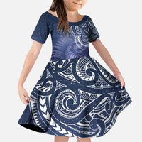 New Zealand Galaxy Fern Kid Short Sleeve Dress