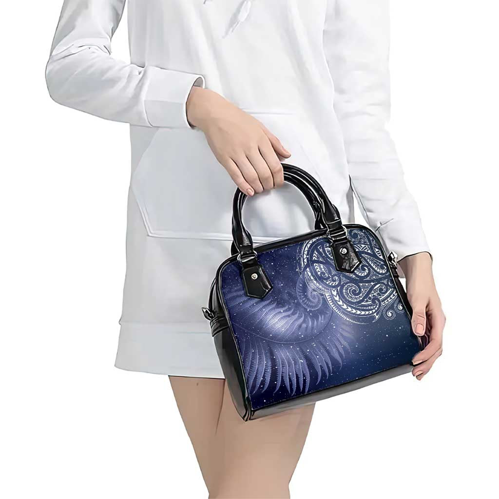 New Zealand Galaxy Fern Shoulder Handbag