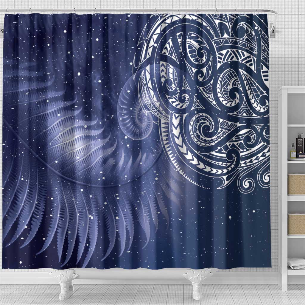 New Zealand Galaxy Fern Shower Curtain