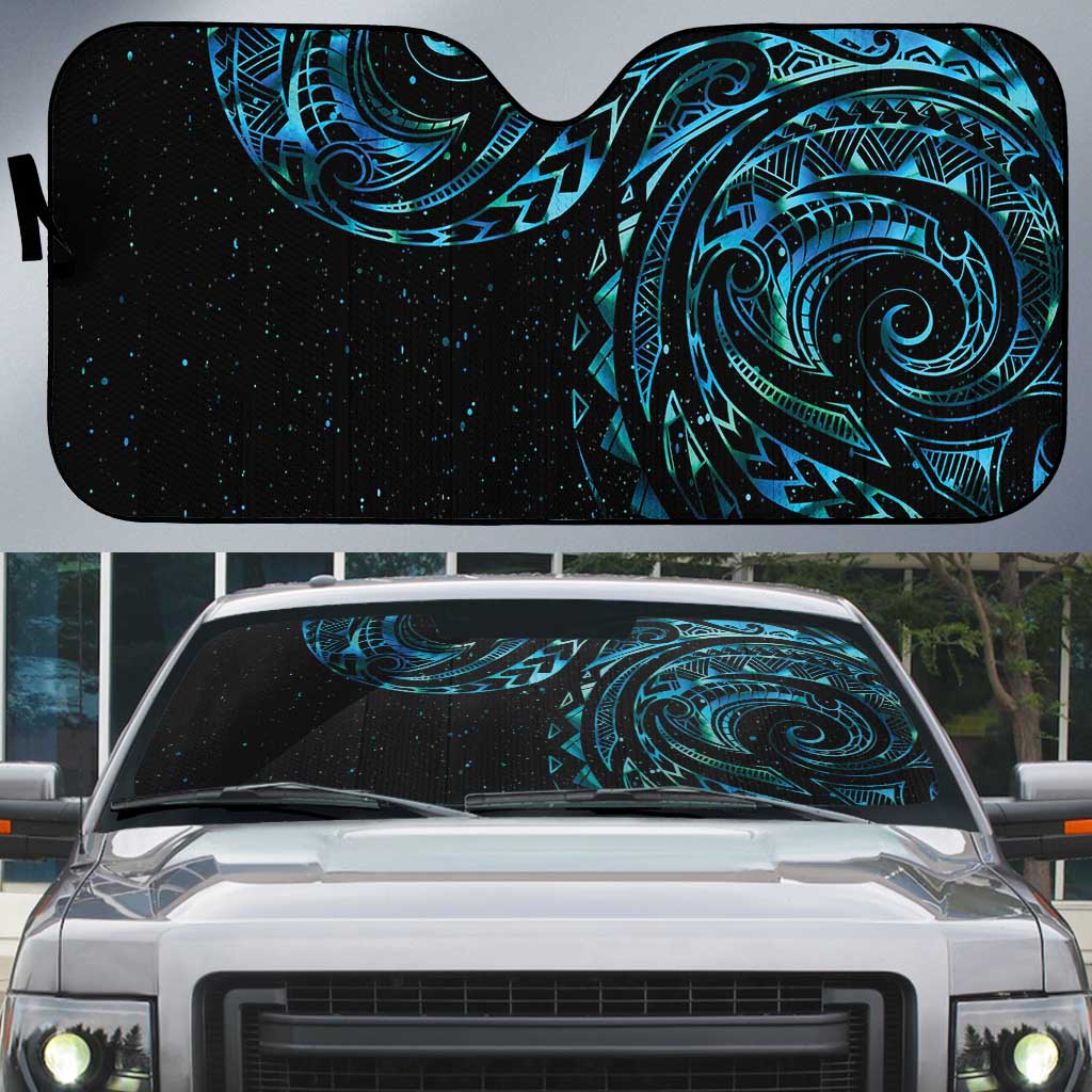 New Zealand Matariki Auto Sun Shade Galaxy Maori Tribal Tattoo - Polynesian Pride
