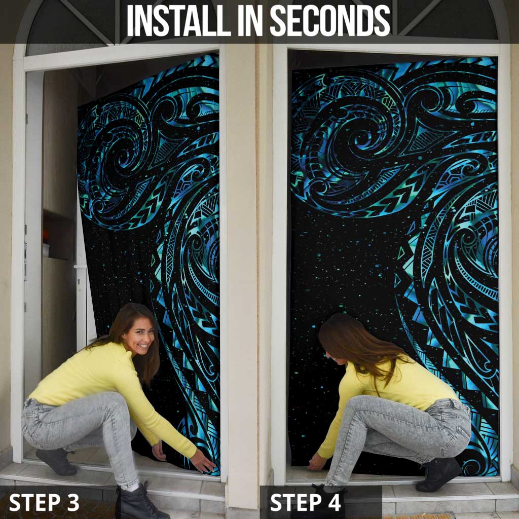 New Zealand Matariki Door Cover Galaxy Maori Tribal Tattoo - Polynesian Pride